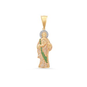 14k Solid Yellow Gold San Judaz Cz Pendant