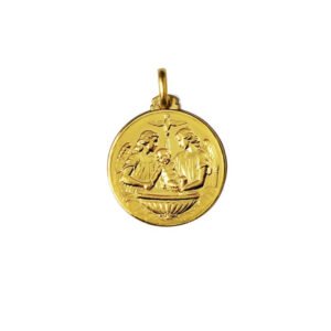 14k Solid Yellow Gold Baptism Pendant