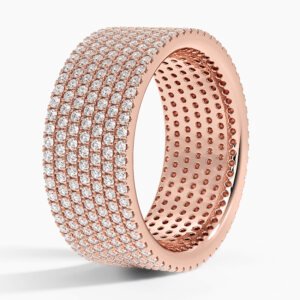 18K Rose Gold Lab-Grown Diamond Cocktail Ring - Size 5.5, 4mm Band