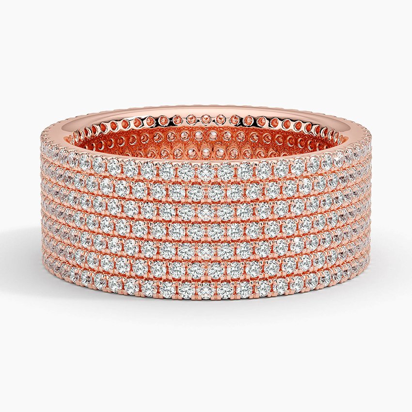 18K Rose Gold Lab-Grown Diamond Cocktail Ring - Size 5.5, 4mm Band - Image 2